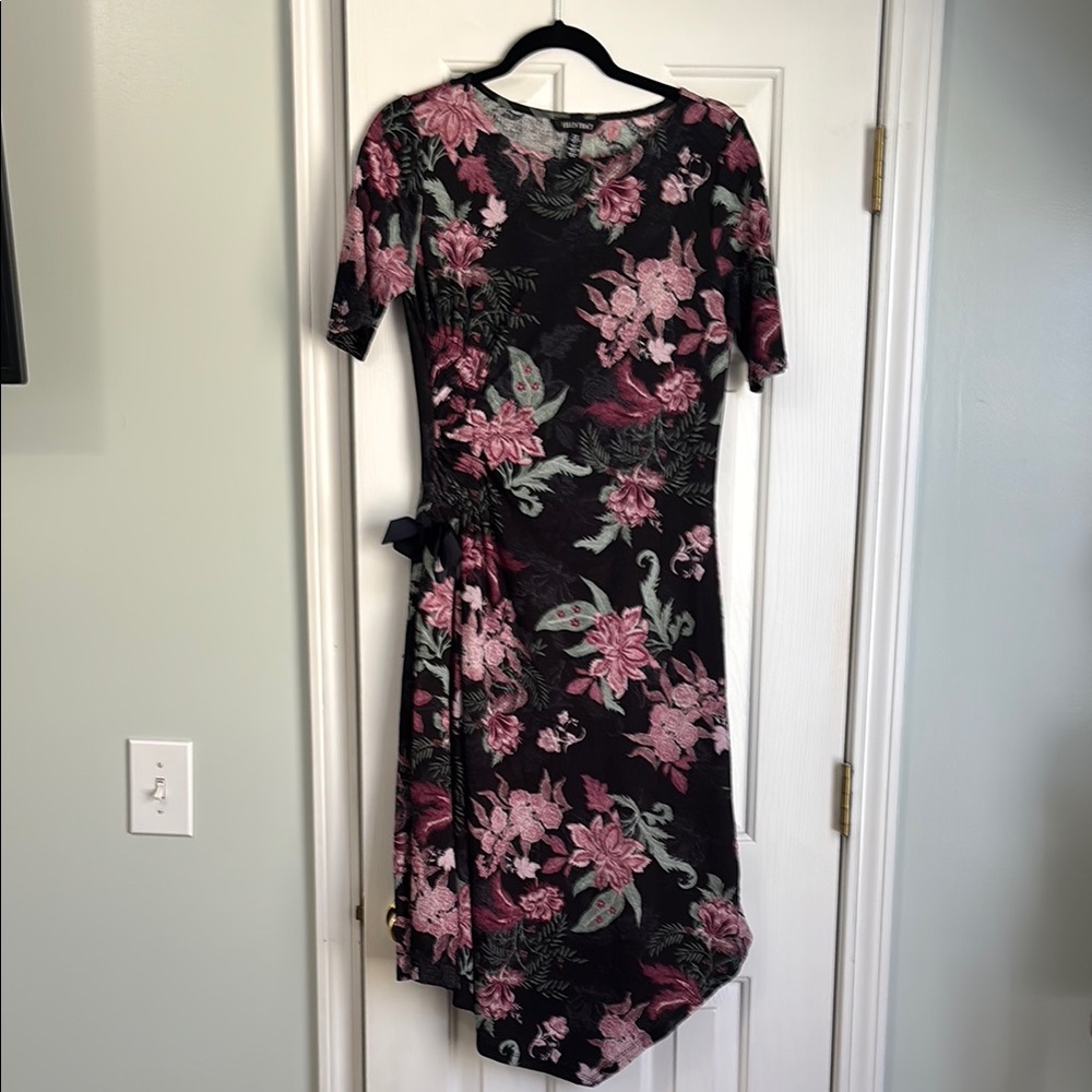 Floral Black and Pink Dress